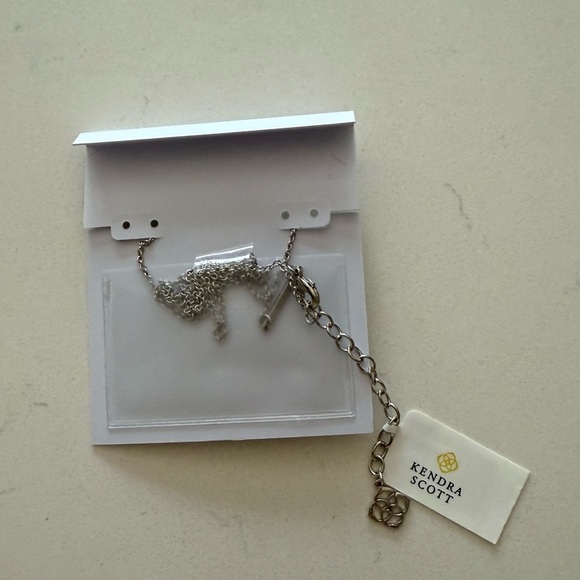 Kendra Scott Cory Semiprecious Stone Pendant Necklace - Black/Silver Tone - NWT - Picture 5 of 7